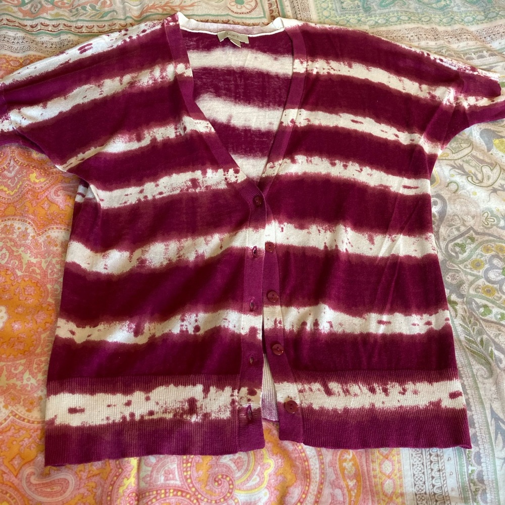 Loft short sleeve cardigan sweater